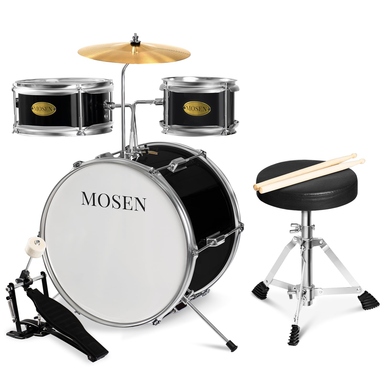 Amazon.com: MOSEN Drum Set 3-Piece Beginner Drum Set Junior Drum